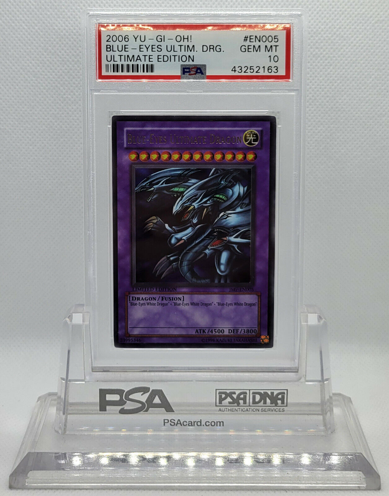 YUGIOH JMP-EN005 BLUE EYES ULTIMATE DRAGON ULTRA RARE HOLO YUGIOH JMP-EN005 BLUE EYES ULTIMATE DRAGON ULTRA RARE HOLO