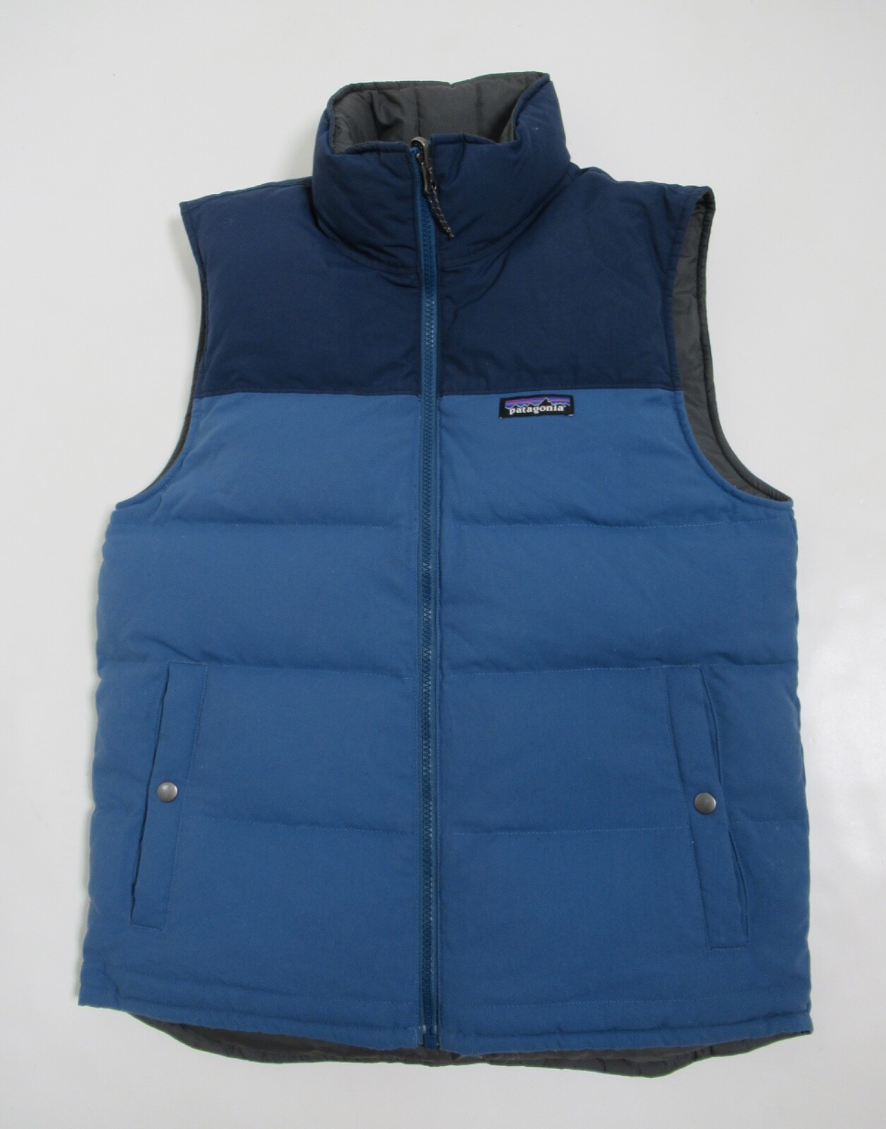 Patagonia Men's Reversible Bivy Down Vest Glass Blue