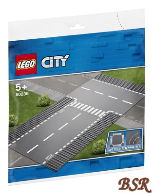 LEGO 60236 GERADE und T-KREUZUNG Straßenplatten 32x32 NEU OVP 