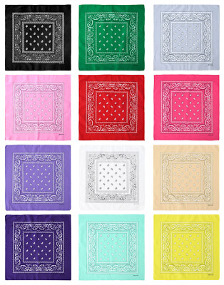 12 Pack Bandanas Multipurpose Cotton Novelty Paisley Bandana Headband Men Women
