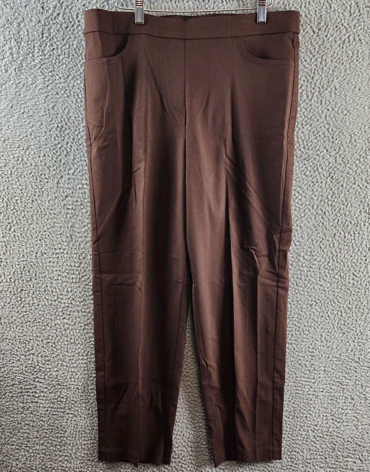 Alfred Dunner Petite Classic Allure Proportioned Pants Women's 14P Brown Pull On - Picture 2 of 17