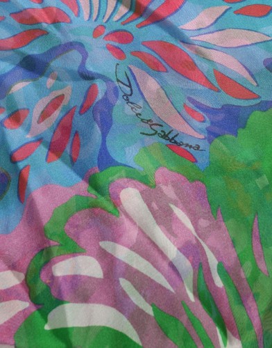 Pre-owned Dolce & Gabbana Dolce&gabbana Women Multicolor Kaftan Dress 100% Silk Floral Maxi Gown Sz It 38
