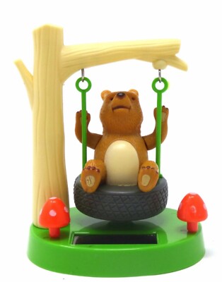 2-Solar Powered Swinging  Bear & Dancing Seal 4 Boys & Girls*No BATTERIES NEEDED