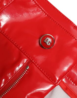 Pre-owned Dolce & Gabbana High Waist Red Skinny Pants - Sleek And Women's Chic Authentic