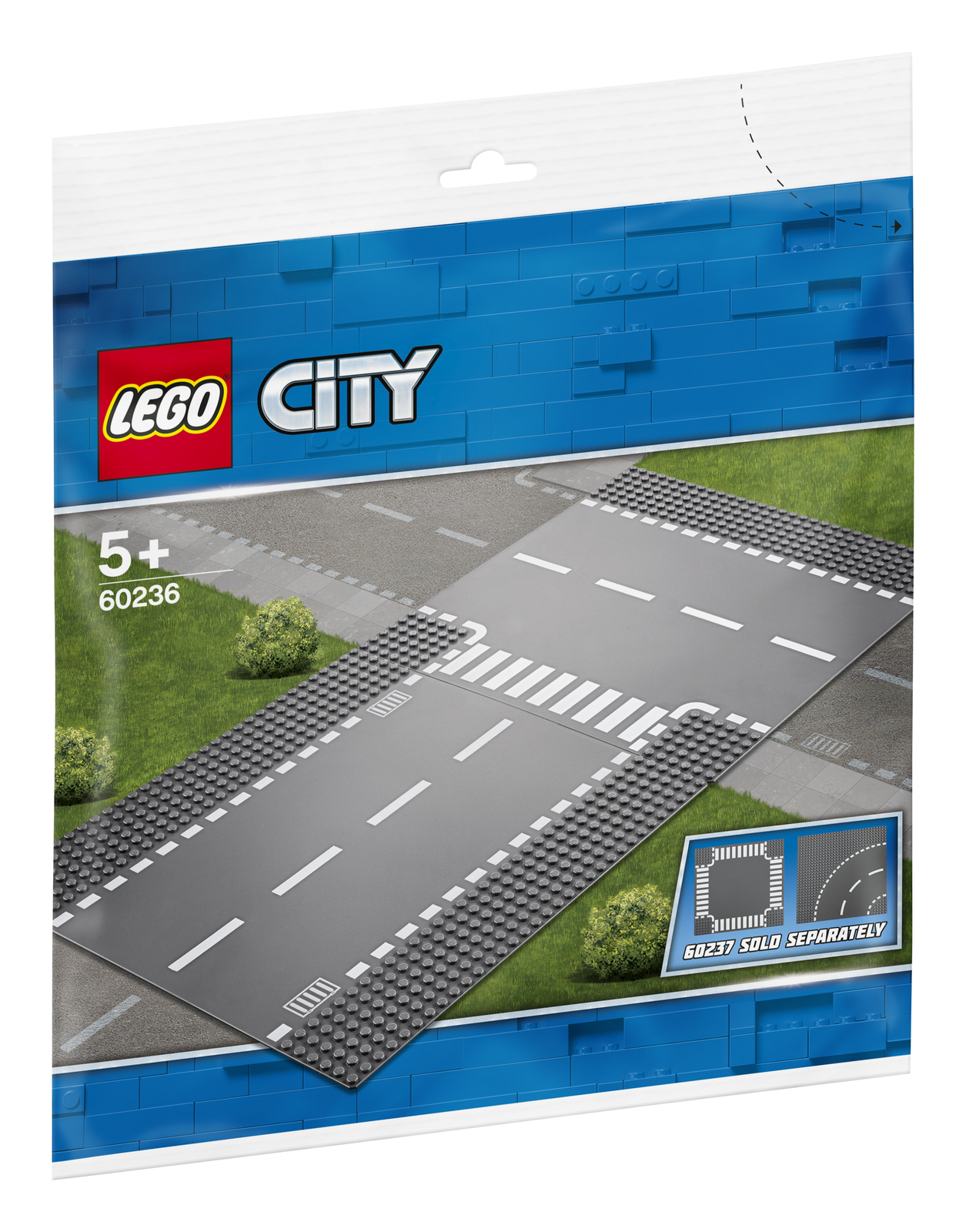 Lego City 60236 Straßenplatten Gerade und T-Kreuzung - NEU und OVP