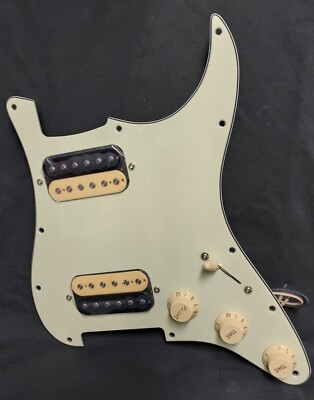 Loaded Mint Green HH for Strat Pickguard W/GM Alnico 5 59'er Humbuckers & Mods