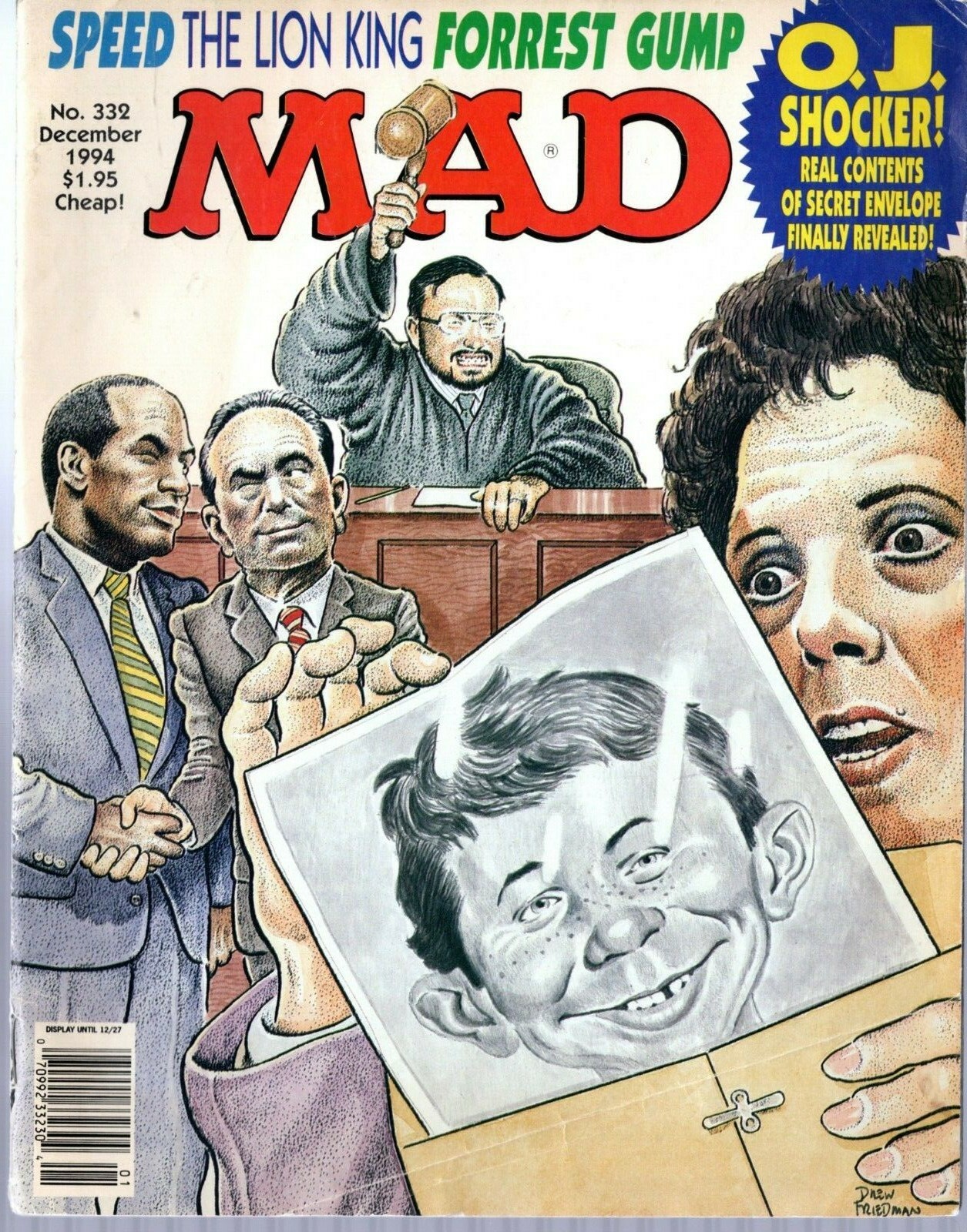 1994 (Dec.) Mad Magazine #332 OJ Simpson Trial, Forrest Gump