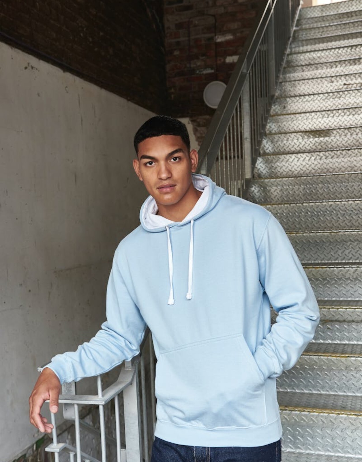 Contrast Hooded Sweatshirt Two Tone Varsity Pullover Hoodie