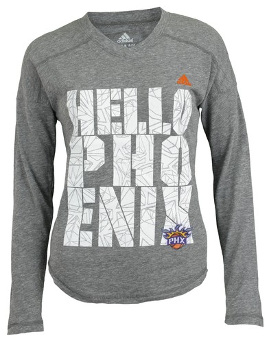 Футболка Adidas NBA Youth Girls (7-16) Phoenix Suns Diamond Triblend с V-образным вырезом