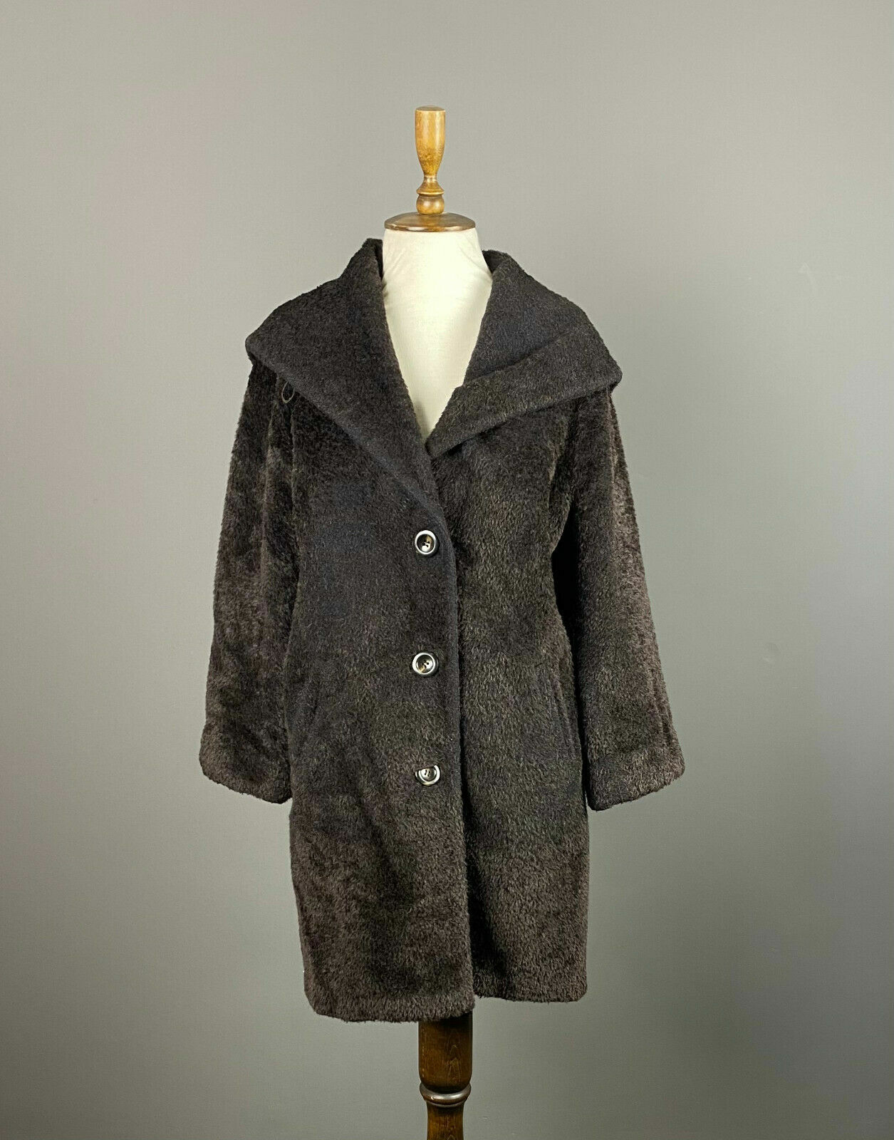 Ladies Max Mara Brown Alpaca Wool Oversized Hooded Over Coat