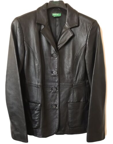 New United Colors of Benetton Women Leather Jacket Size 42 New United Colors of Benetton Women Leather Jacket Size 42