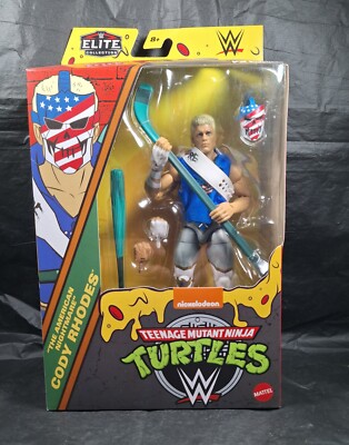 WWE X TMNT ELITE The American Nightmare Cody Rhodes As Casey Jones Figure NEW