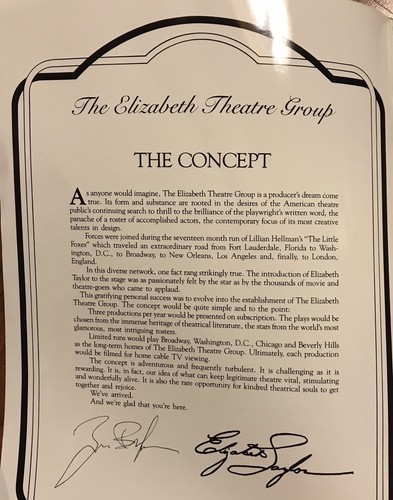 VINTAGE PRIVATE LIVES PROGRAM RICHARD BURTON ELIZABETH TAYLOR PHOTOS SIGNATURES