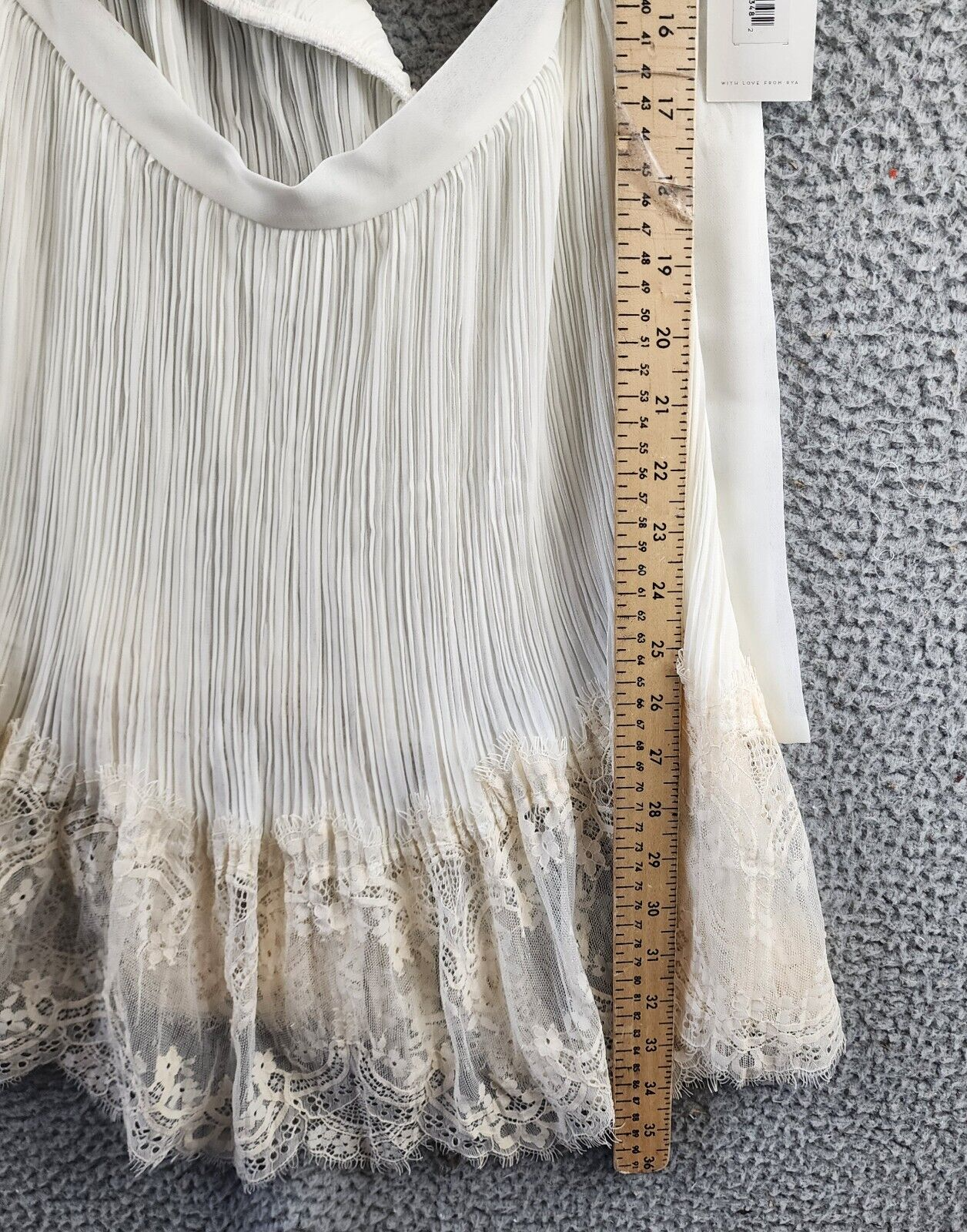 Rya Collection Anniversary Chemise Dress XS Ivory/Beige One Shoulder Pullover~ - Picture 9 of 12