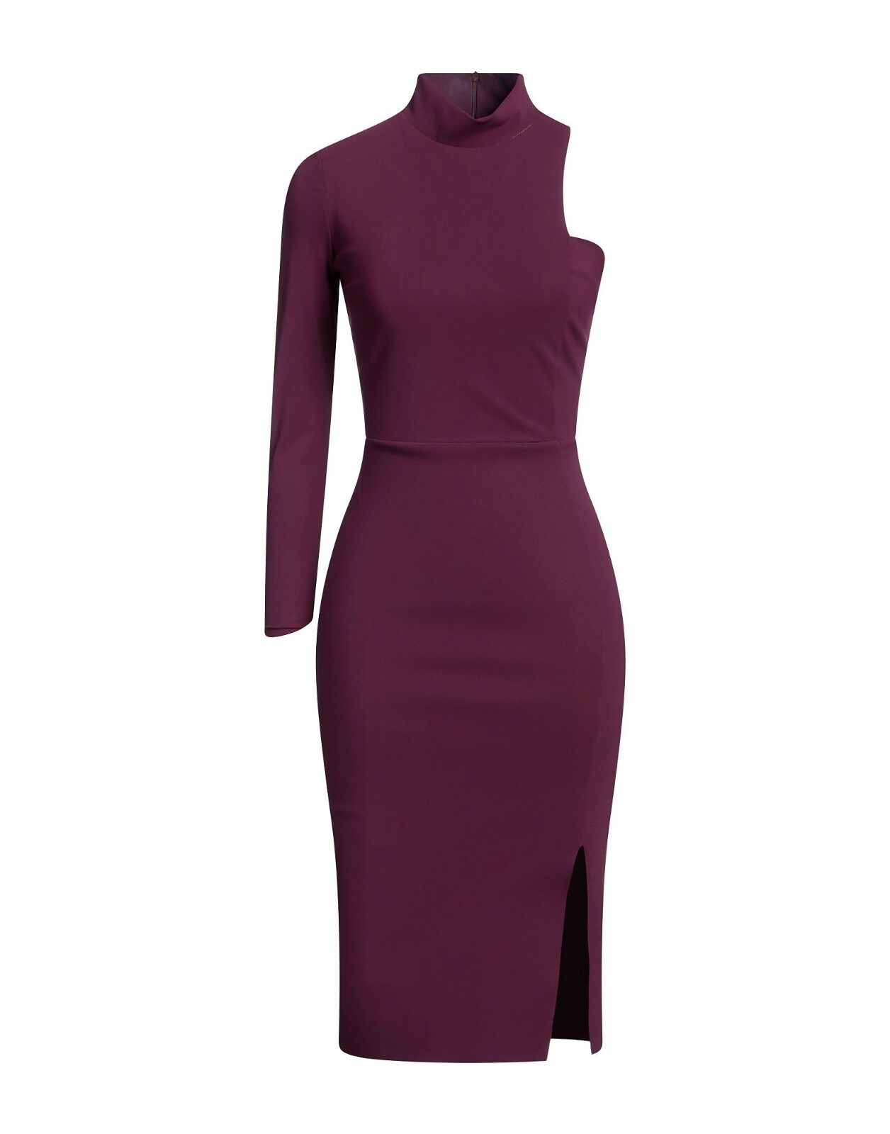 Pre-owned Chiara Boni Eitel Zp High-neck One-sleeve Dress 10u.s. Barolo Msrp$750 In Red