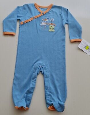 Absorba Baby Long Sleeve Romper Coverall size 6-9 Months Colour Blue Dogs