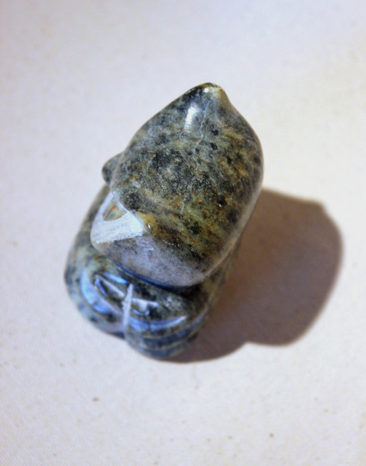 NORTHWEST ESKIMO INUIT CARVING SCULPTURE OWL SIGNED FRINK