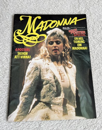 MADONNA 1985 Swedish Poster Music Special Magazine 1980s