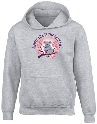 Funny Koala Bear Simple Life is the Best Life Kids Hoodie Gift Hooded Top