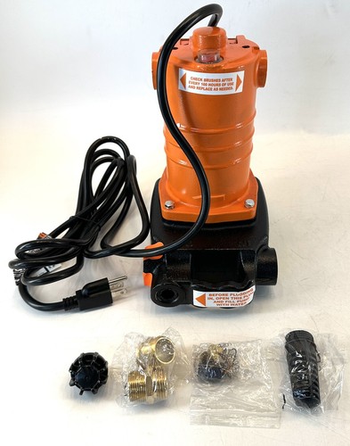 Vevor 1/2 HP Cast Iron Portable Utility Pump 1600 GPH 115V