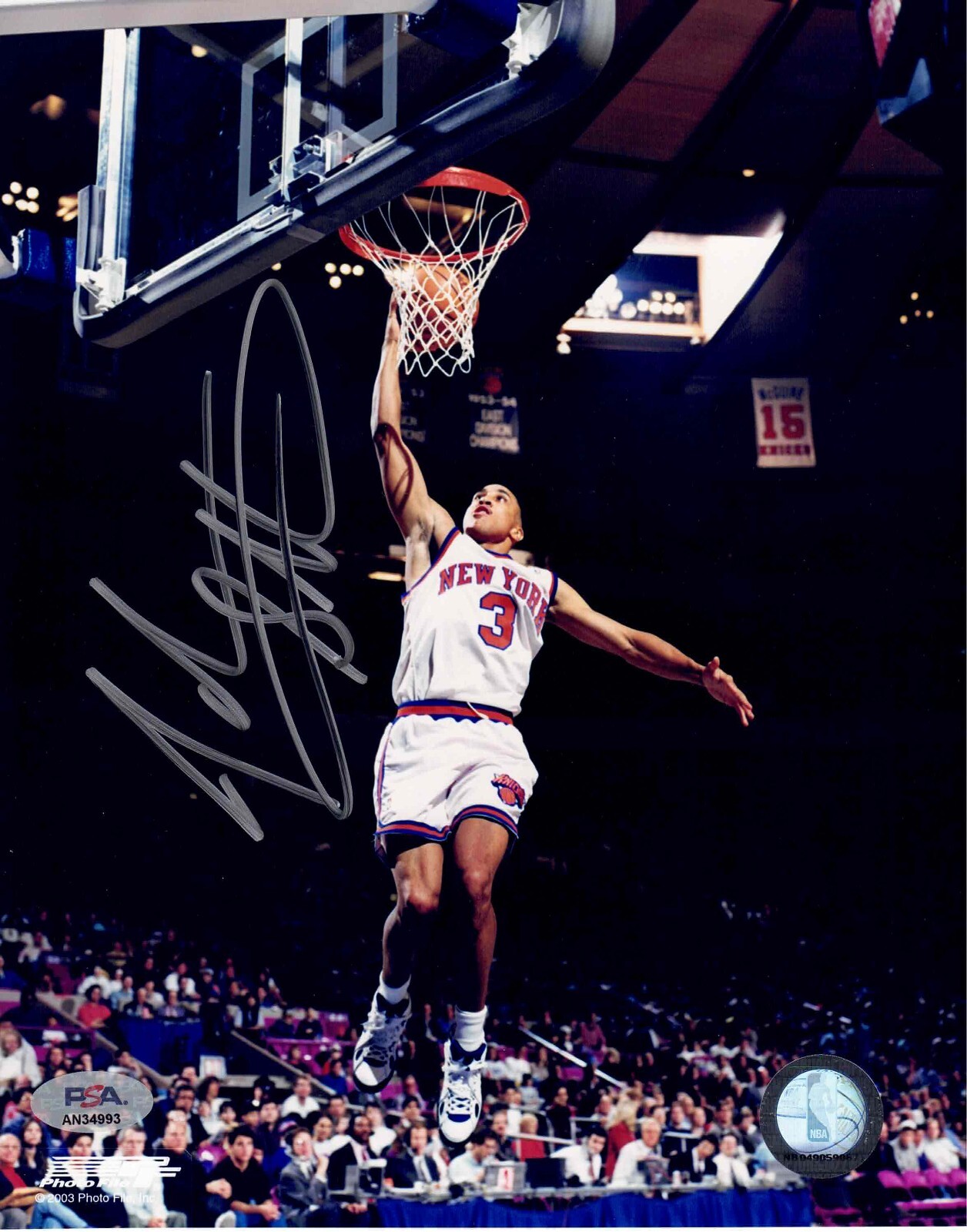 John Starks Signed New York Knicks NBA Basketball 8x10 Photo