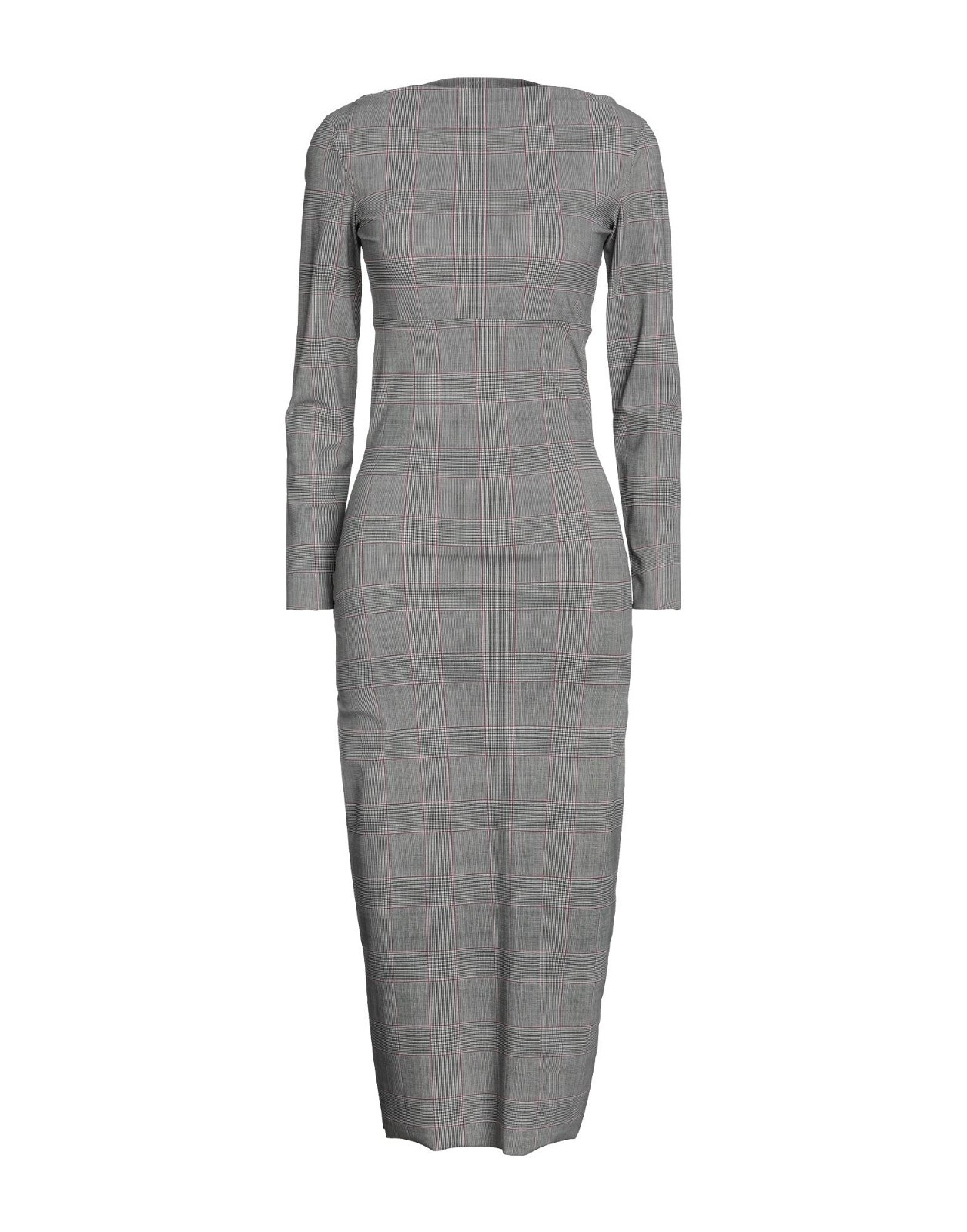 Pre-owned Chiara Boni Coschita Plaid Dress 8u.s./44it-lightweight Summer Fabric In Gray, Multi