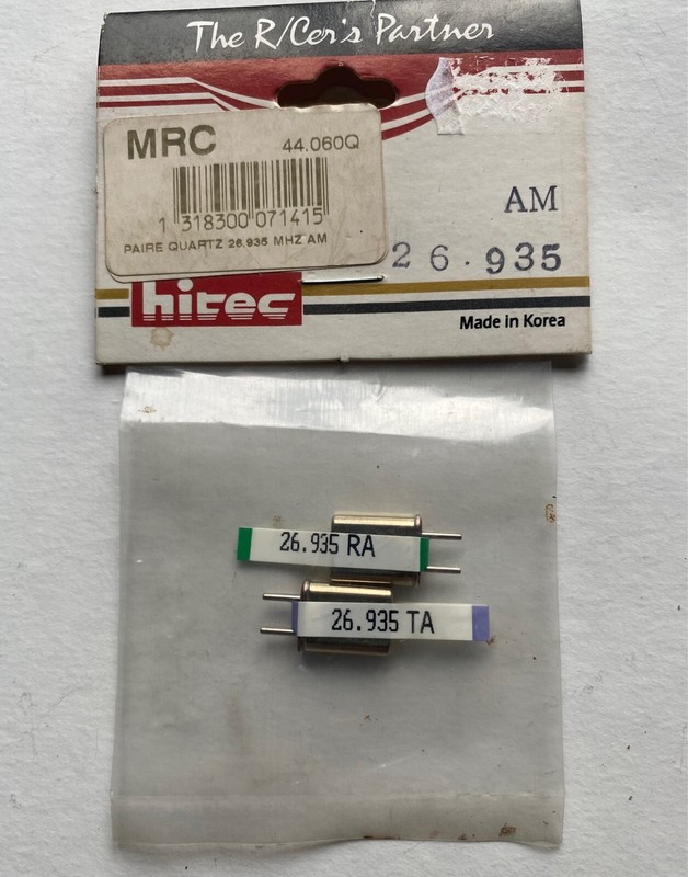 Hitec - Paire De Quartz Am 26.935 Rx Et Tx  Neuf (Futaba/Graupner/Nikko/T2m)