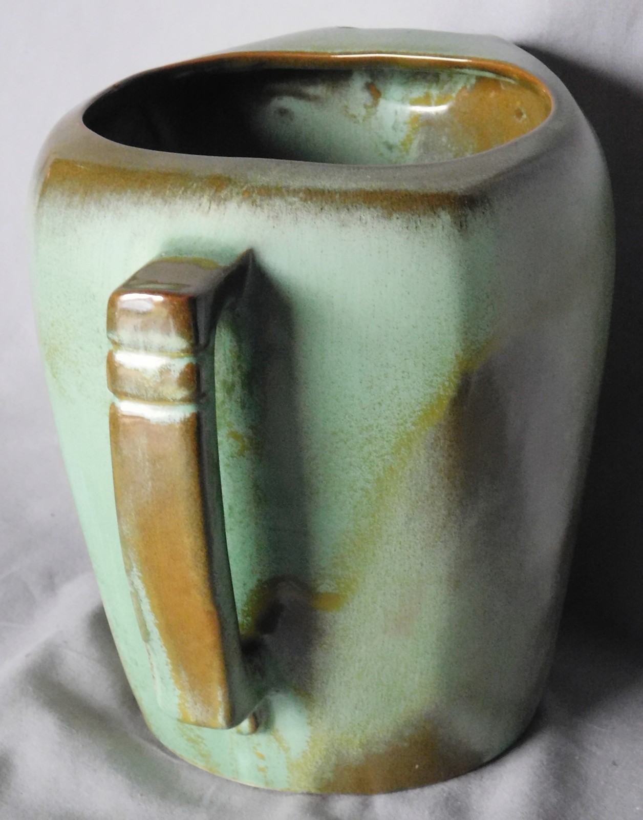 Vintage Frankoma large Water lemonade Pitcher Prairie Green Plainsman