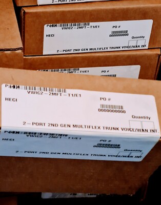 CISCO VWIC2-2MFT-T1/E1 2-Port T1/E1 2ND Gen Multiflex Trunk Voice/WAN Card WIC