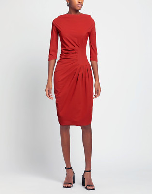 NWT Chiara Boni Francesca Dress 10U.S. Deep Orange-Lighter Weight Summer Fabric