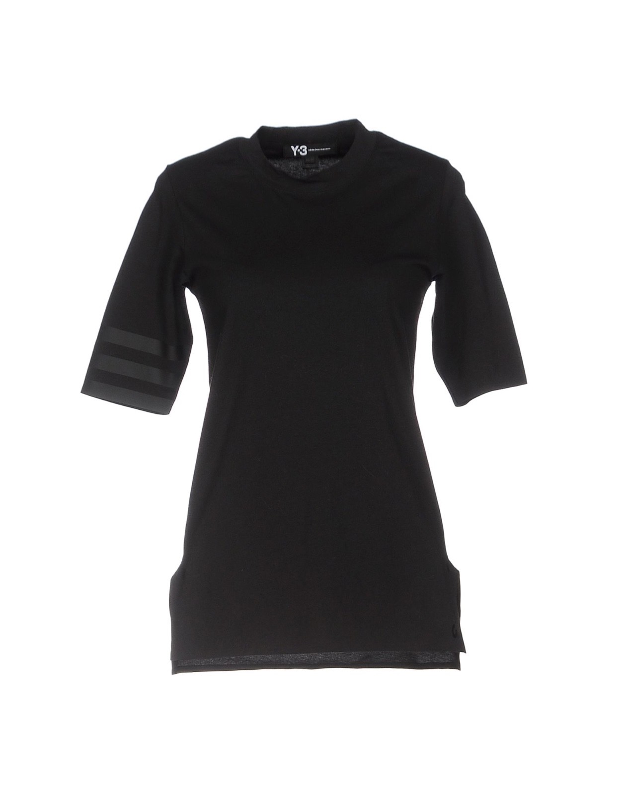 adidas Y-3 by Yohji Yamamoto Women Black Jersey T-Shirt Top