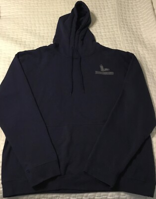 Field & Stream Hoodie Sweatshirt Mens Medium Navy Blue Outdoors Fish Hike Camp