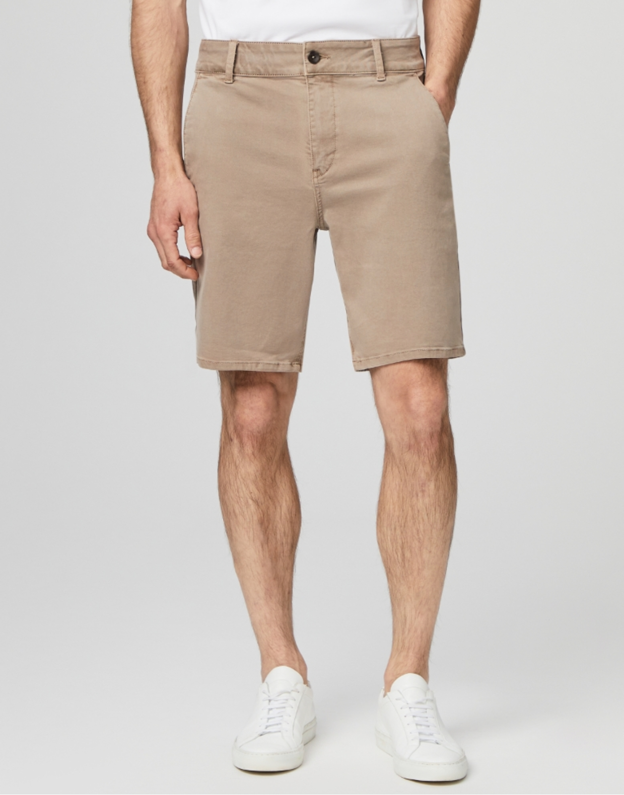 PAIGE Men's Stretch Thompson Shorts in Vintage Beige L4834