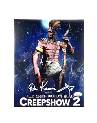 Creepshow 2 Old Chief Wood'nhead Dan Kamin Signed Photo w/ Sketch JSA Witnessed
