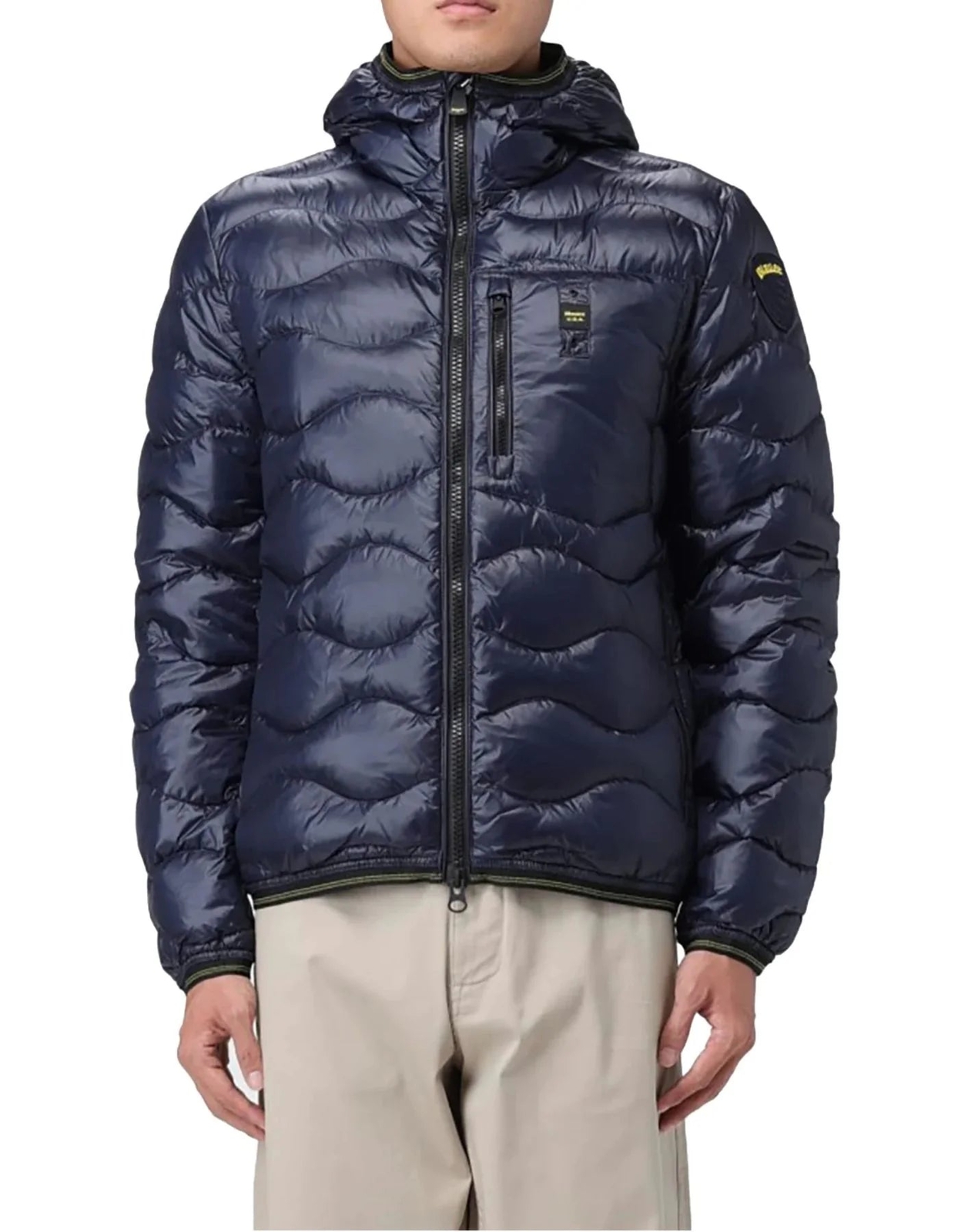 BLAUER DAUNENJACKE BLAUER STICKER FANTASY UNDINE WELLE