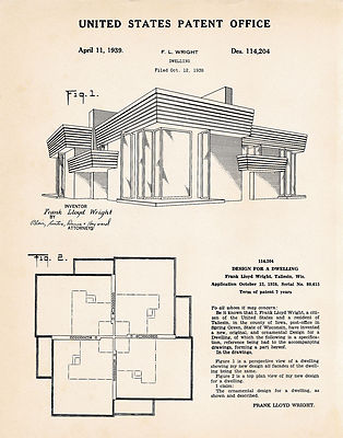 1939 Frank Lloyd Wright House Dwelling Gifts For Architects