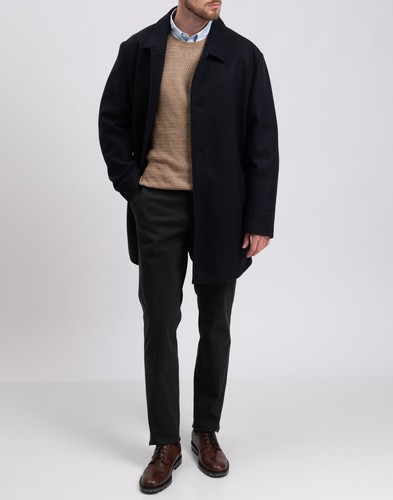 RRP €345 HERMAN & SONS Car Coat IT64 US54 4XL Wool Blend