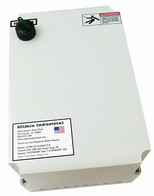 Elimia Air Compressor Pump Motor Starter 208 -230V Coil 45-65 Amp Nema