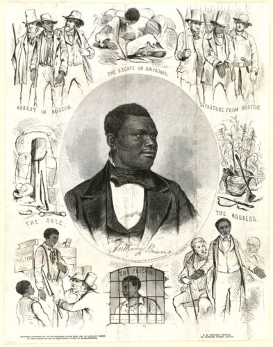 11x14 Art Print-Fugitive Slave Anthony Burns Surrounded by Scenes of His Life 