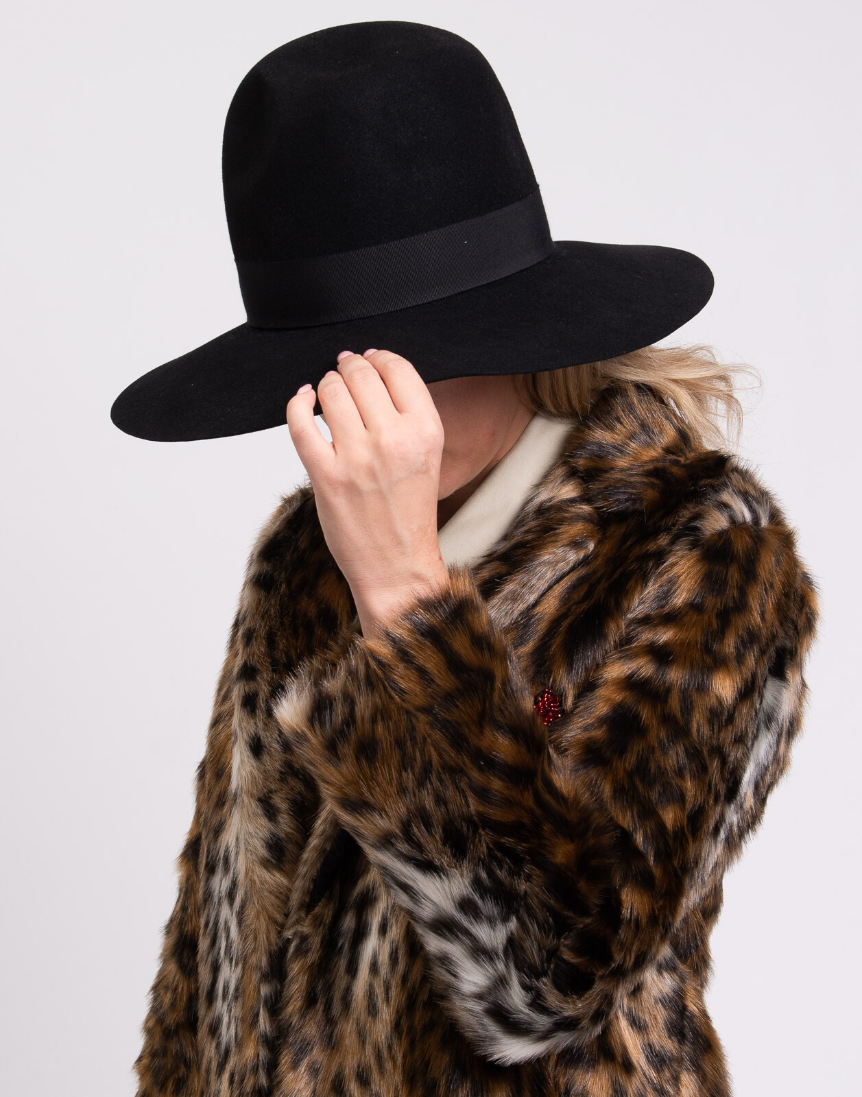 RRP€588 MAISON MARGIELA Rabbit Hair Felt Fedora Hat Size S Black