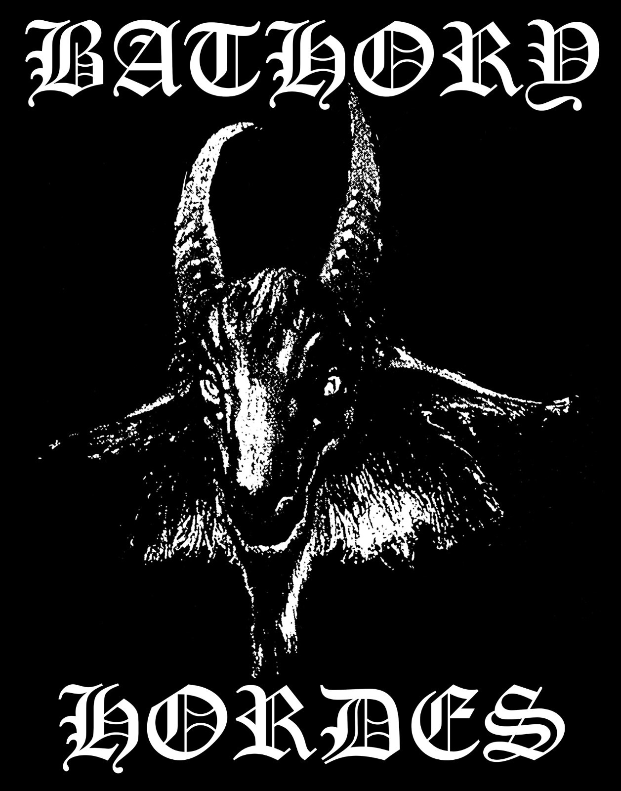 Bathory Hordes Goat Quorthon Black Metal Canvas Patch Blood Fire
