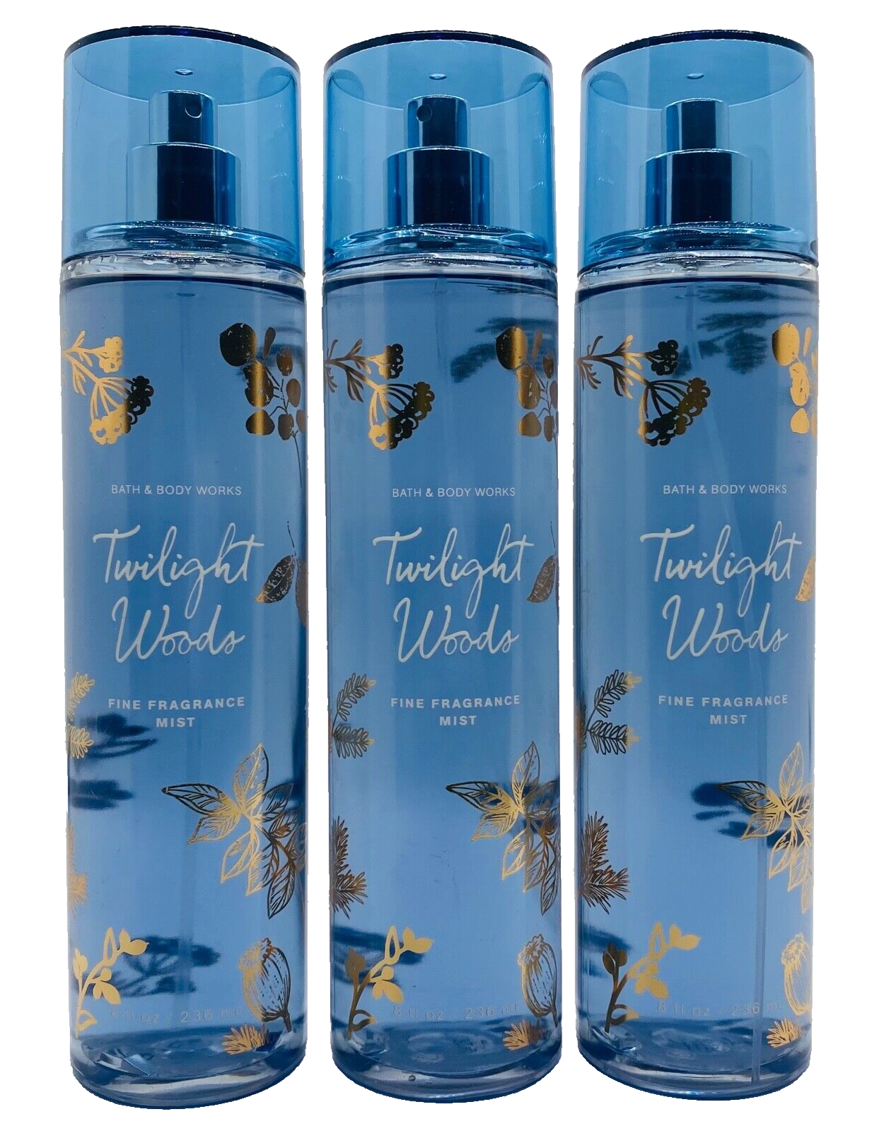 3-Pack Bath & Body Works TWILIGHT WOODS Fine Fragrance Mist Spray