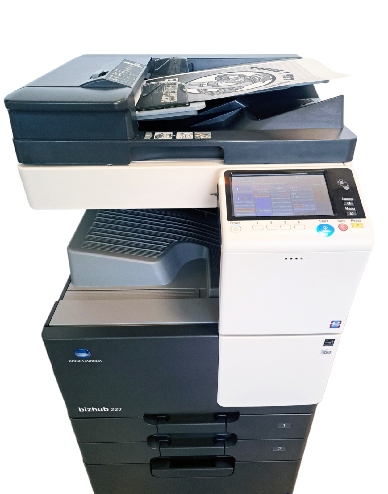 Konica Minolta Bizhub 227 BW Printer Scan Copier Network
