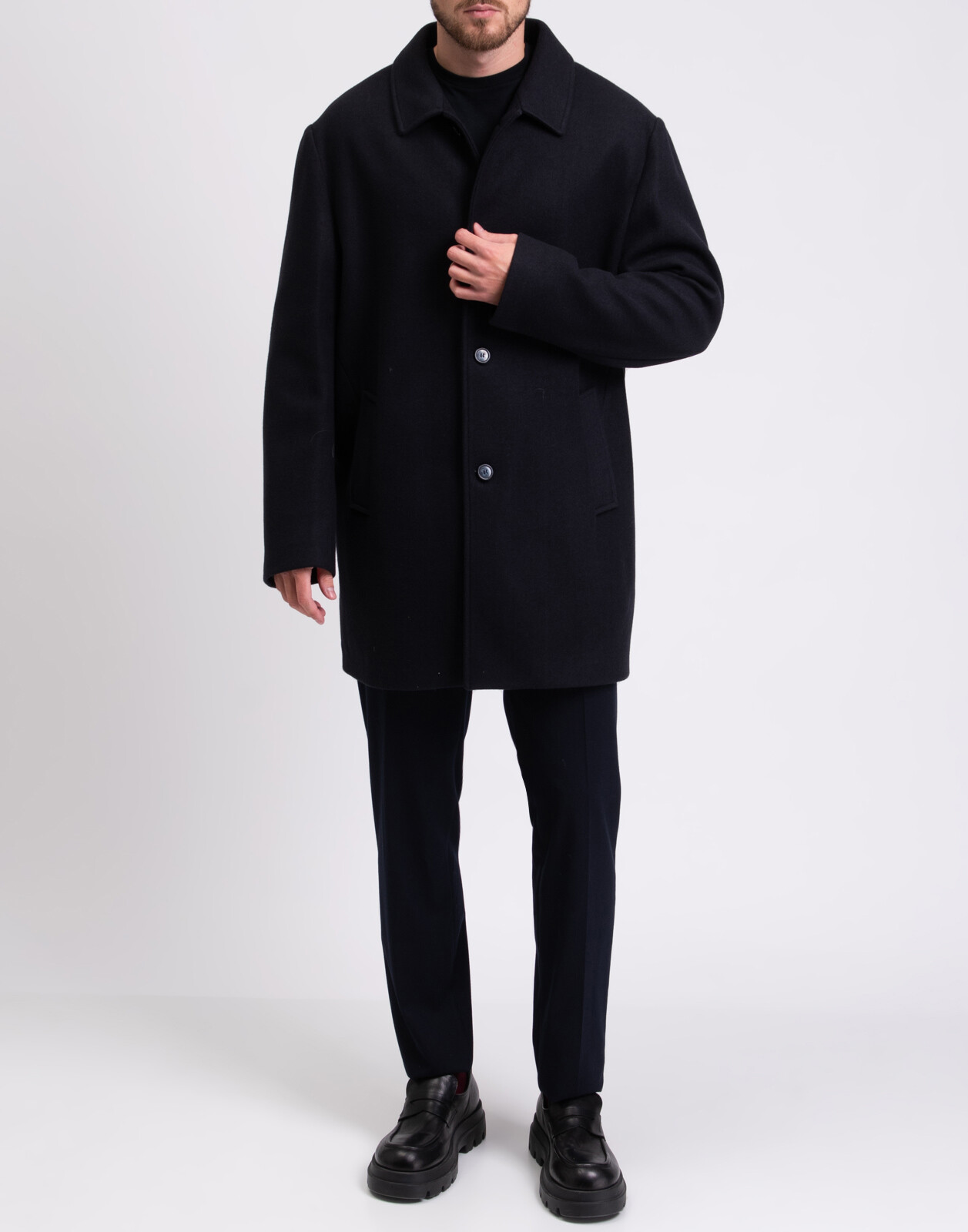 RRP €345 HERMAN & SONS Car Coat IT64 US54 4XL Wool Blend