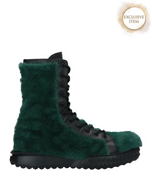 RRP 540 MICH SIMON Faux Fur Ankle Boots US10 UK9 EU43 LIVETECH Made in Italy