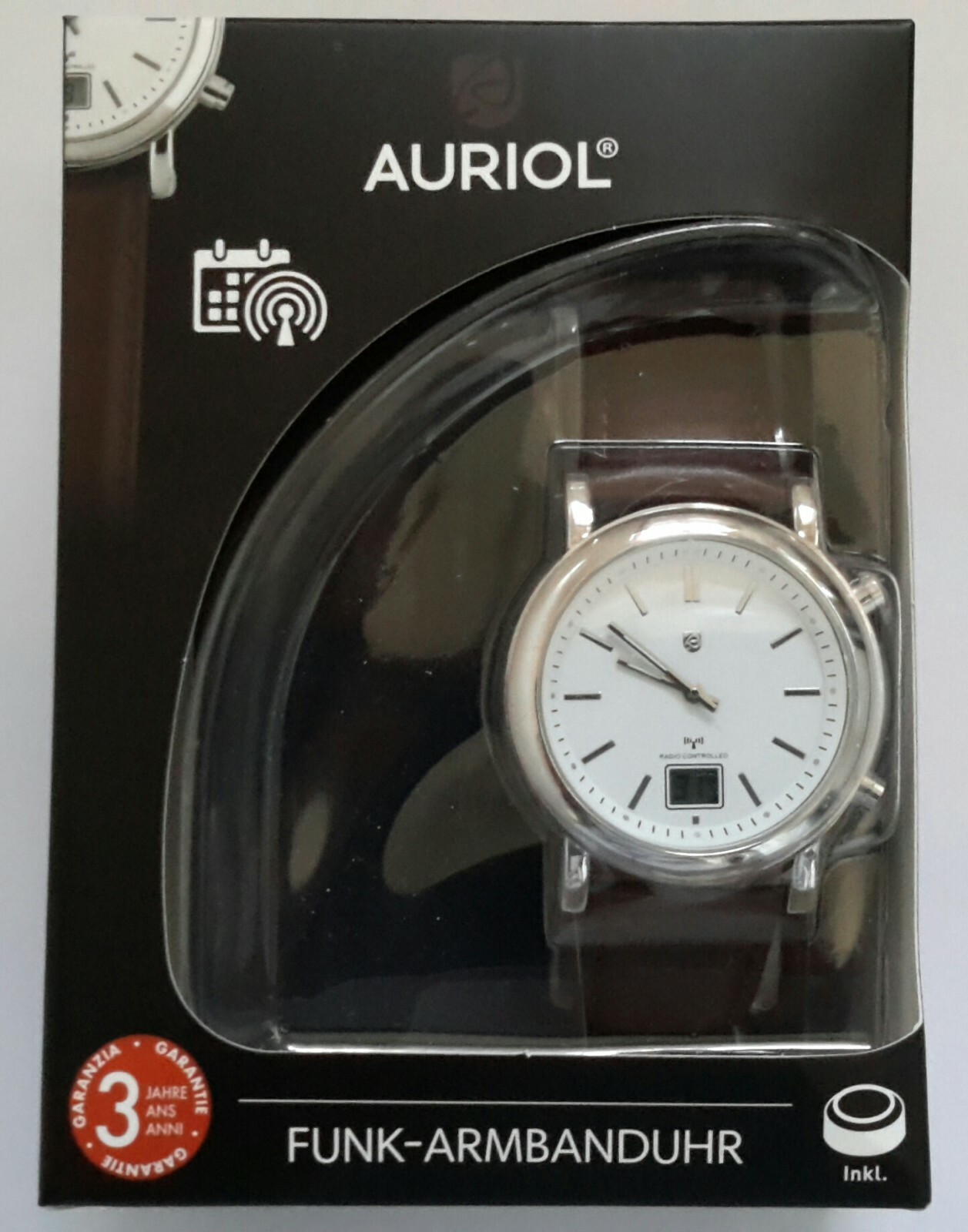 FUNK ARMBANDUHR / Marke: AURIOL - Neu + OVP