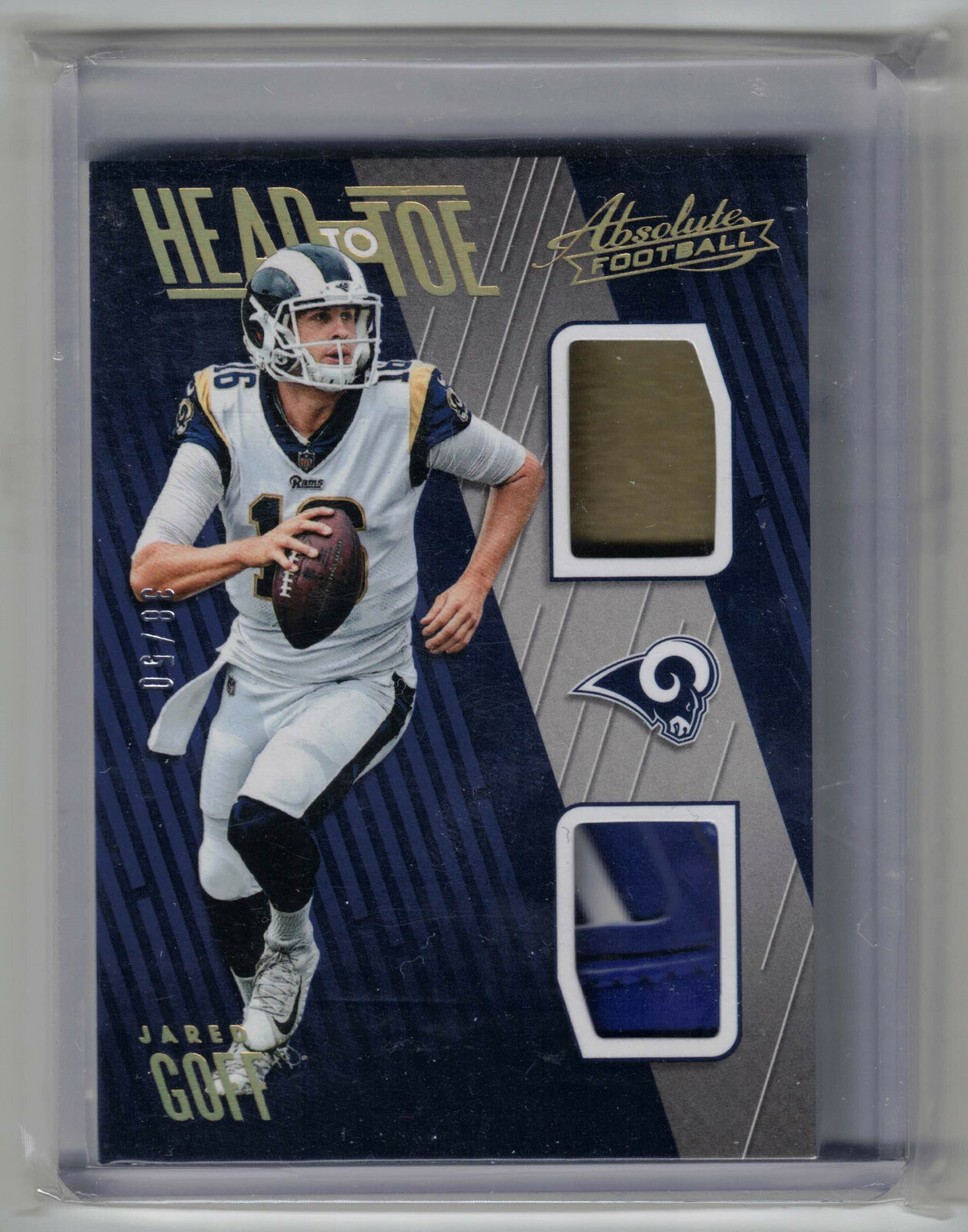 2018 Absolute Head to Toe Jared Goff Helmet Shoe Cleat Relic 38/50 Rams Lions
