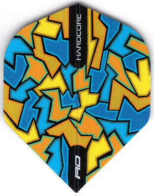 BLUE HARDCORE GRAFFITI Dart Flights: 3 per set
