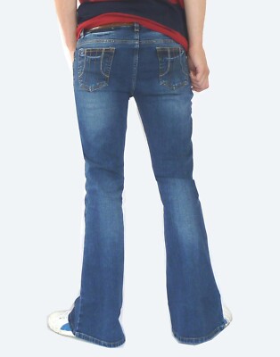 Mens Bell Bottoms FLARES Jeans Trousers Corduroy Hippy Pants 60s 70s Retro cords