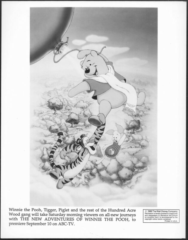 Disney New Adventures of Winnie the Pooh 1980s Original Promo Photo Animation